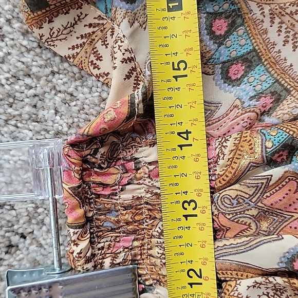 Paani Sz Med Silky Polyester hankerchief wrap pants - Picture 6 of 7